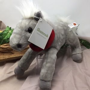 Farmhouse Decor Horse Wells Fargo Pony Plush Gray